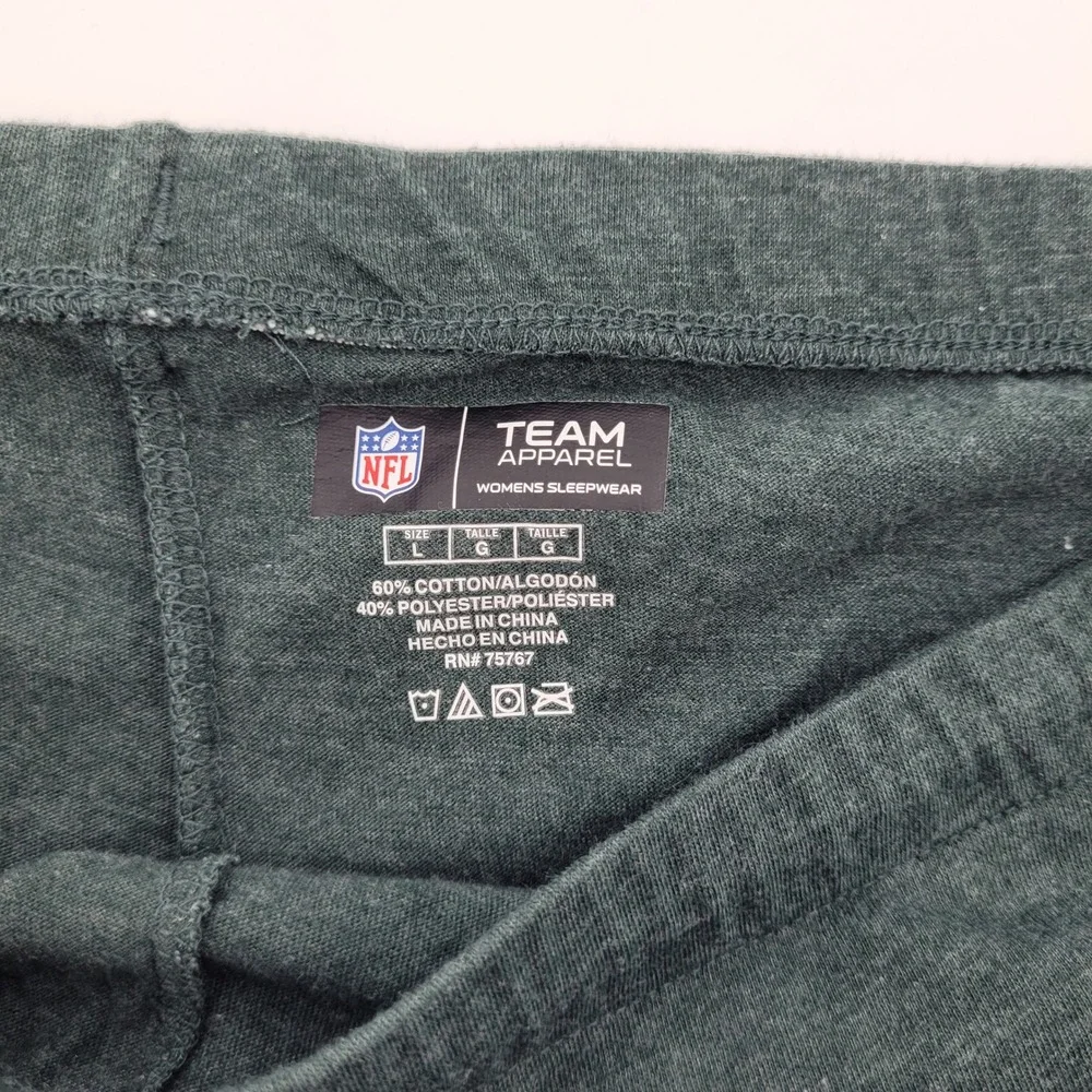 NFL Team Apparel Sleep Shorts Womens Large Green Green Bay Packers Drawstring‎